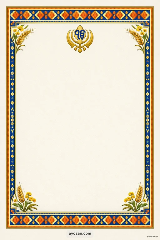 Punjabi Corporate · Classic — Punjabi Sikh Traditional Corporate Gala invitation card design from Ayozan