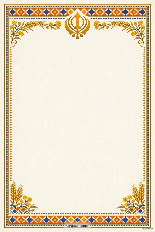 Punjabi Housewarming · Classic — Punjabi Sikh Traditional Housewarming invitation card design from Ayozan