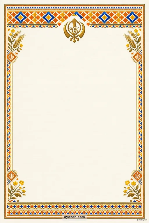 Punjabi Wedding · Classic — Punjabi Sikh Traditional Wedding invitation card design from Ayozan