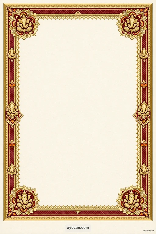Eastern Corporate · Classic — East Indian Hindu Traditional Corporate Gala invitation card design from Ayozan