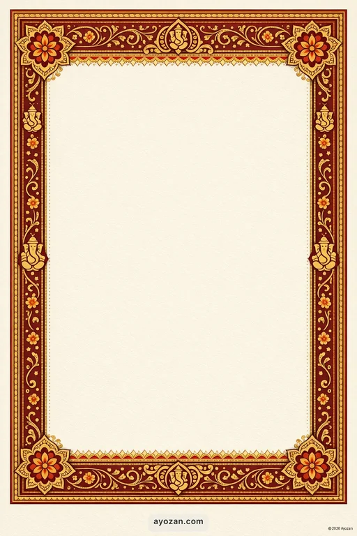 Eastern Engagement · Classic — East Indian Hindu Traditional Engagement invitation card design from Ayozan