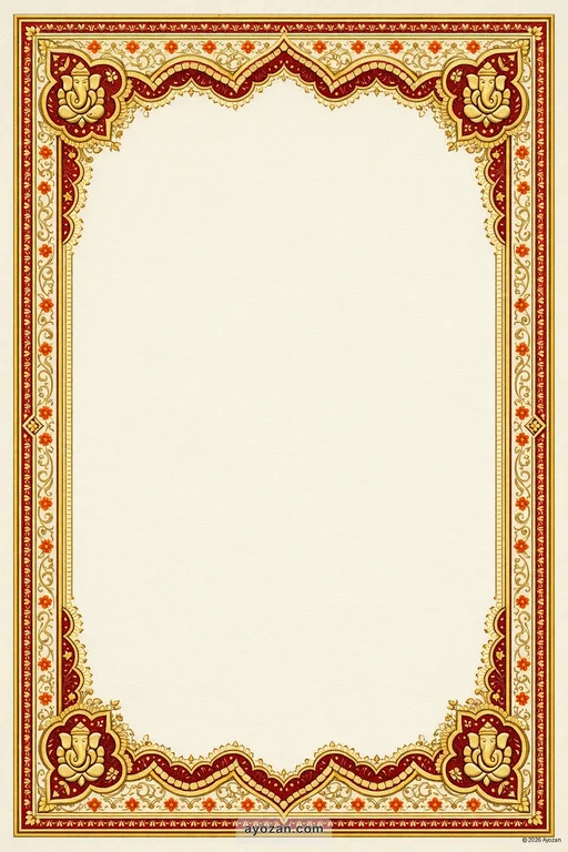 Eastern Housewarming · Classic — East Indian Hindu Traditional Housewarming invitation card design from Ayozan