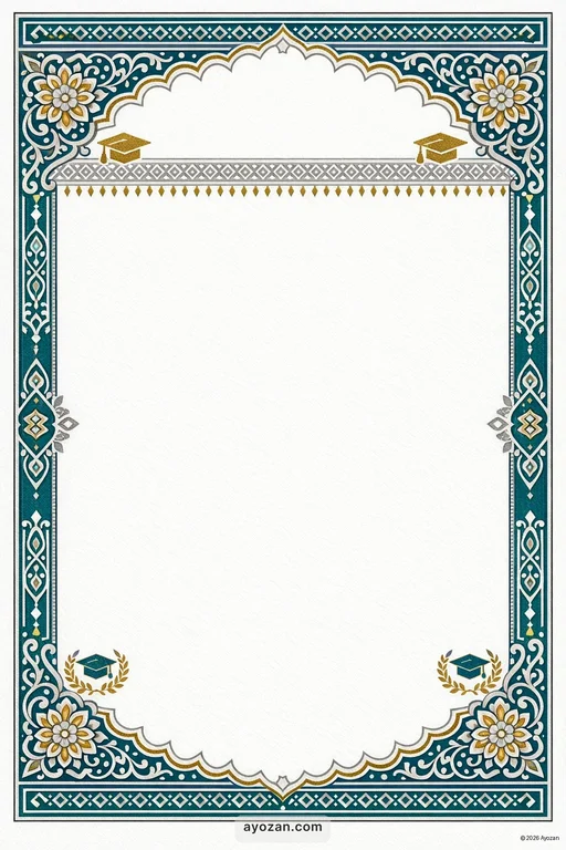 Eastern Graduation · Contemporary — East Indian Muslim Modern Graduation invitation card design from Ayozan