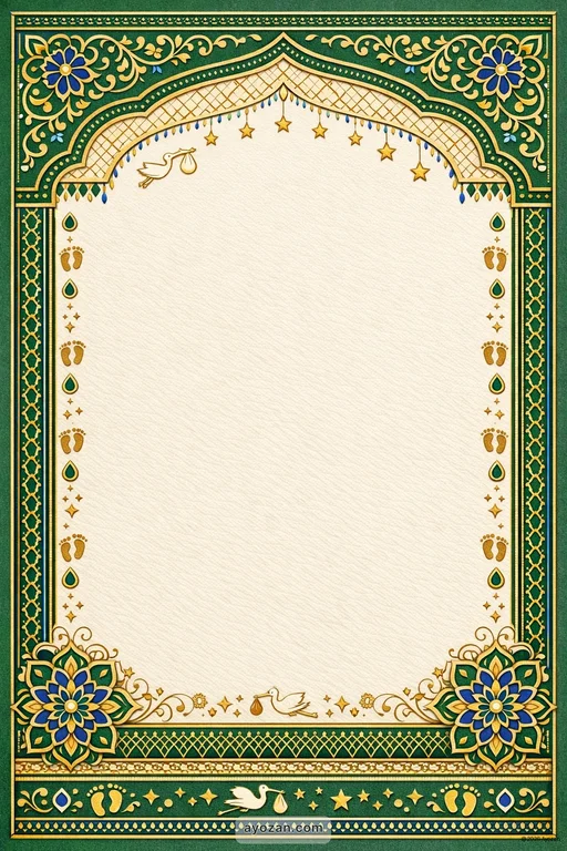 Eastern Baby Shower · Classic — East Indian Muslim Traditional Baby Shower invitation card design from Ayozan