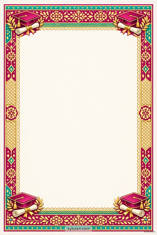 Eastern Graduation · Classic — East Indian Traditional Graduation invitation card design from Ayozan