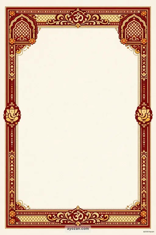 Rajasthani Prayer Meeting · Classic — Rajasthani Hindu Traditional Prayer Meeting invitation card design from Ayozan