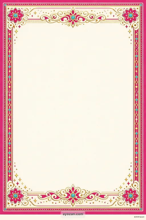 Traditional New Year Card — Traditional New Year invitation card design from Ayozan