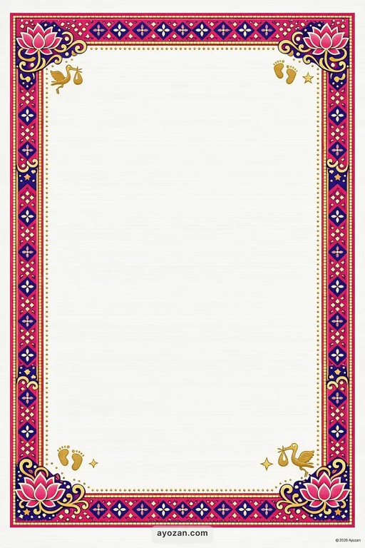 Sindhi Baby Shower · Contemporary — Sindhi Hindu Modern Baby Shower invitation card design from Ayozan