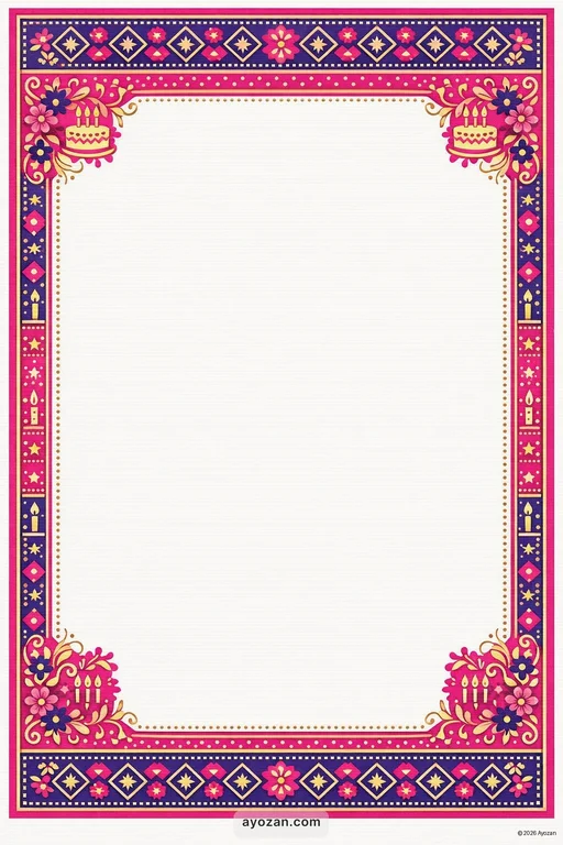 Sindhi Birthday · Contemporary — Sindhi Hindu Modern Birthday invitation card design from Ayozan
