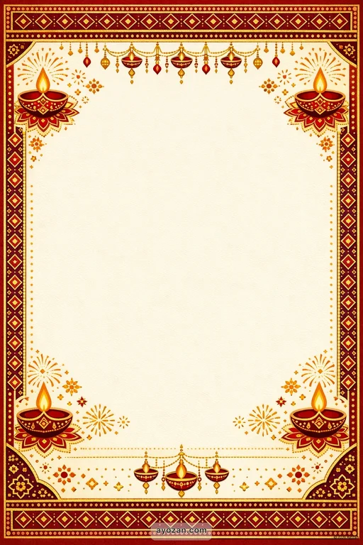 Sindhi Diwali · Classic — Sindhi Hindu Traditional Diwali invitation card design from Ayozan