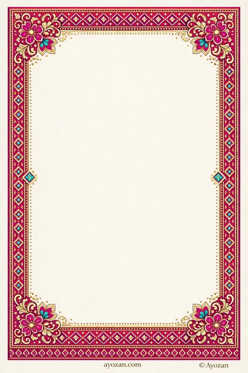 Sindhi Reception · Classic — Sindhi Traditional Reception invitation card design from Ayozan