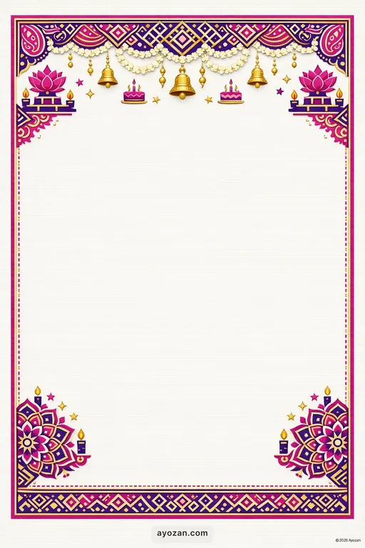 Tamil Birthday · Contemporary — Tamil Hindu Modern Birthday invitation card design from Ayozan