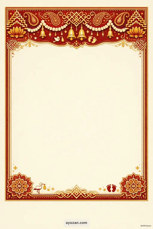 Tamil Baby Shower · Classic — Tamil Hindu Traditional Baby Shower invitation card design from Ayozan