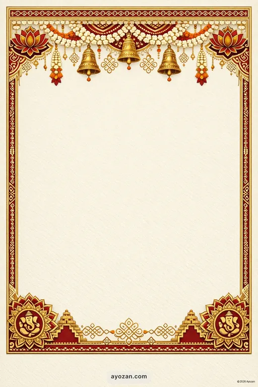 Tamil Engagement · Classic — Tamil Hindu Traditional Engagement invitation card design from Ayozan