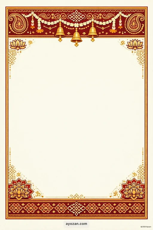 Tamil Wedding · Classic — Tamil Hindu Traditional Wedding invitation card design from Ayozan