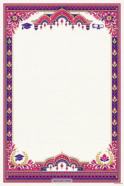 Andhra Graduation · Contemporary — Telugu Hindu Modern Graduation invitation card design from Ayozan