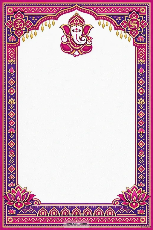 Andhra Wedding · Contemporary — Telugu Hindu Modern Wedding invitation card design from Ayozan