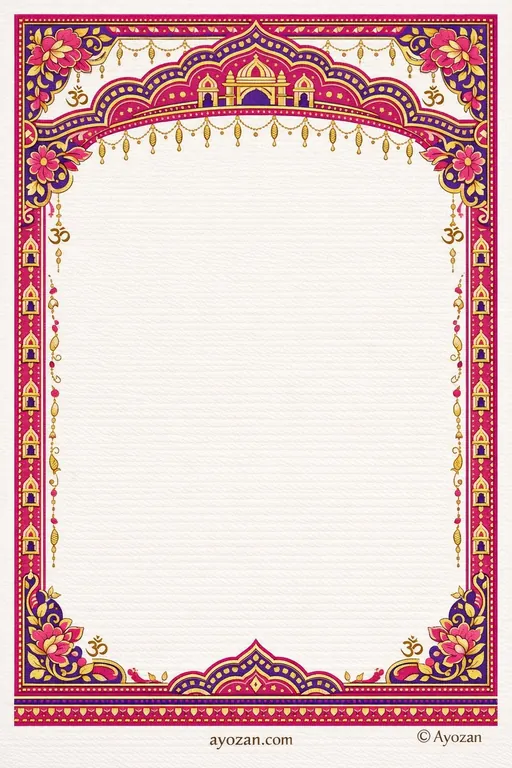 Andhra Mehndi · Contemporary — Telugu Hindu Modern Mehndi invitation card design from Ayozan