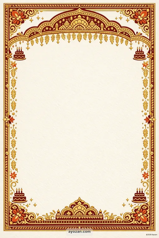 Andhra Birthday · Classic — Telugu Hindu Traditional Birthday invitation card design from Ayozan
