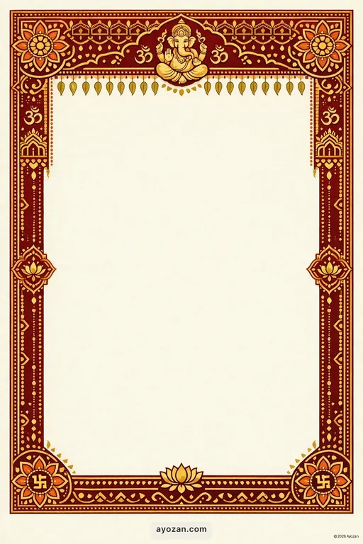 Andhra Wedding · Classic — Telugu Hindu Traditional Wedding invitation card design from Ayozan