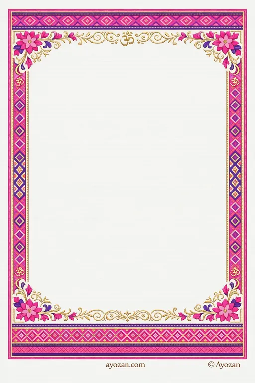 Northeast Mehndi · Contemporary — Northeast Indian Hindu Modern Mehndi invitation card design from Ayozan