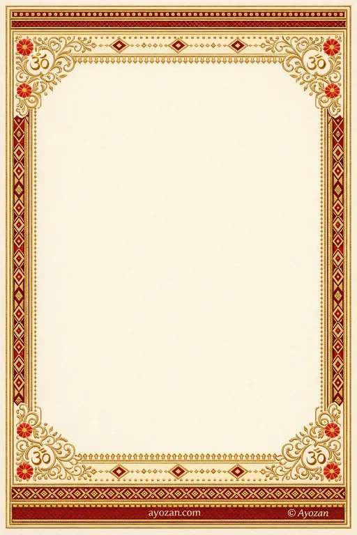 Northeast Reception · Classic — Northeast Indian Hindu Traditional Reception invitation card design from Ayozan