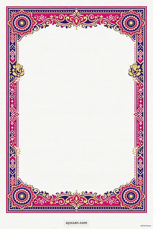 Uttarakhand Housewarming · Contemporary — Uttarakhandi Hindu Modern Housewarming invitation card design from Ayozan