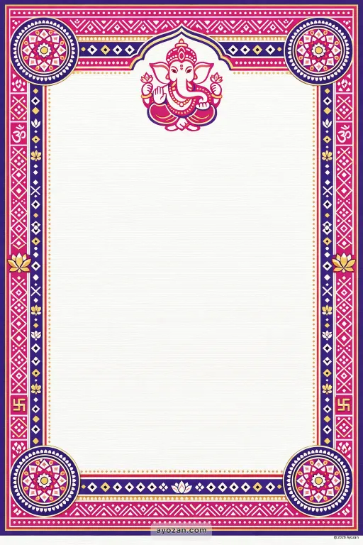 Uttarakhand Wedding · Contemporary — Uttarakhandi Hindu Modern Wedding invitation card design from Ayozan