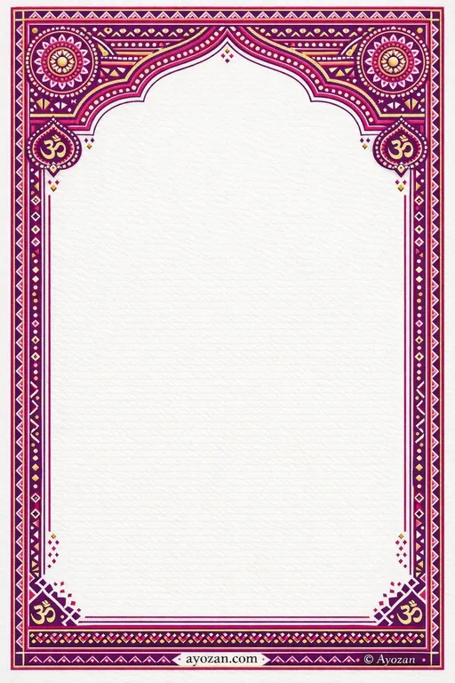 Uttarakhand Reception · Contemporary — Uttarakhandi Hindu Modern Reception invitation card design from Ayozan