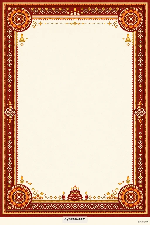 Uttarakhand Birthday · Classic — Uttarakhandi Hindu Traditional Birthday invitation card design from Ayozan
