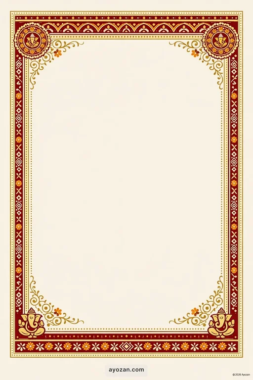 Uttarakhand Engagement · Classic — Uttarakhandi Hindu Traditional Engagement invitation card design from Ayozan