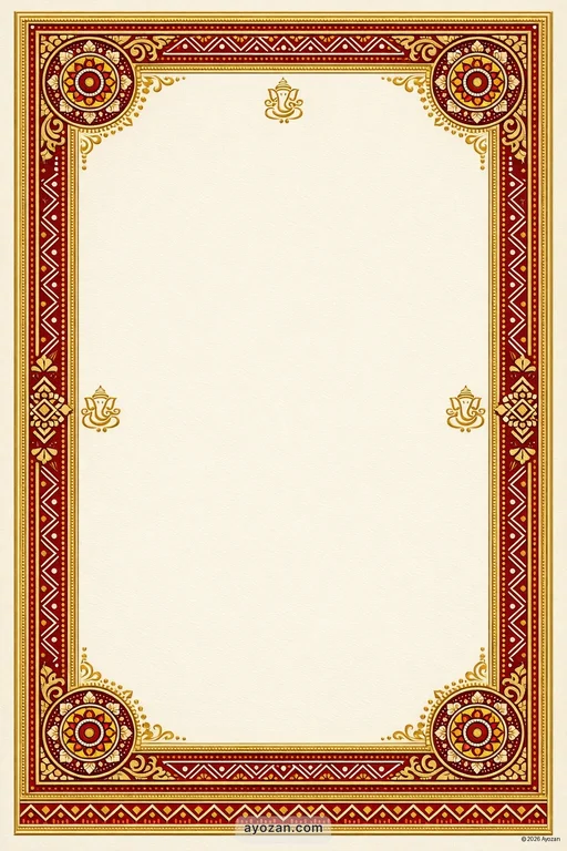 Uttarakhand Housewarming · Classic — Uttarakhandi Hindu Traditional Housewarming invitation card design from Ayozan