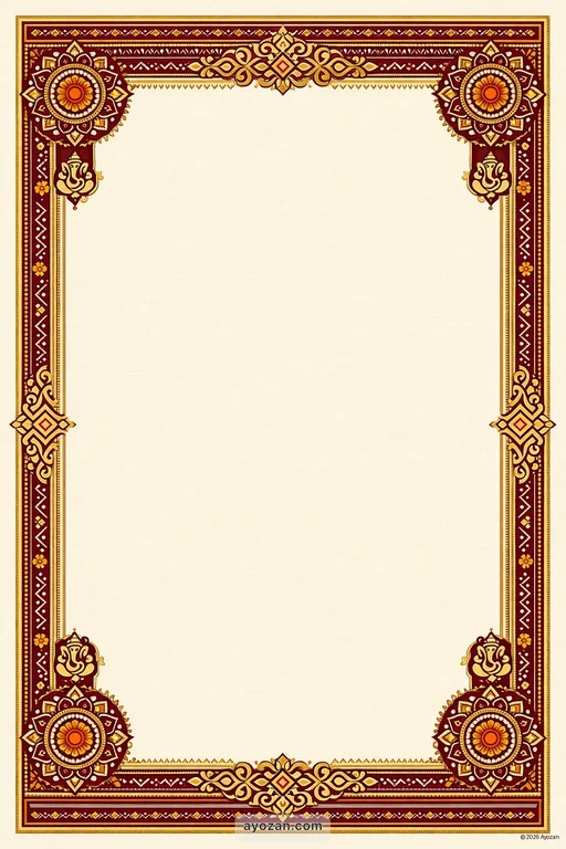 Uttarakhand Prayer Meeting · Classic — Uttarakhandi Hindu Traditional Prayer Meeting invitation card design from Ayozan