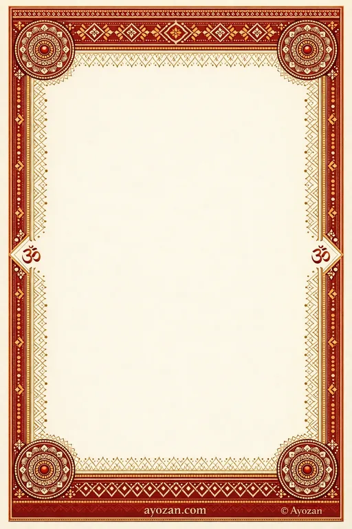 Uttarakhand Reception · Classic — Uttarakhandi Hindu Traditional Reception invitation card design from Ayozan