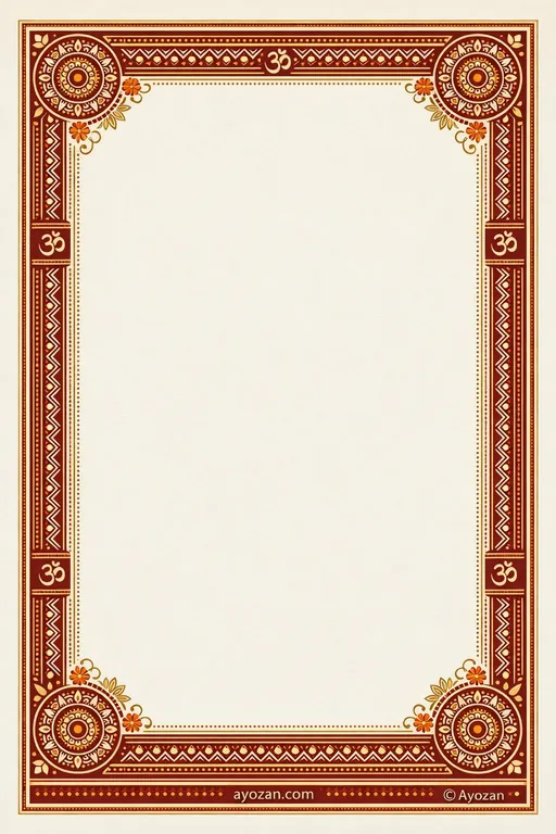 Uttarakhand Sangeet · Classic — Uttarakhandi Hindu Traditional Sangeet invitation card design from Ayozan