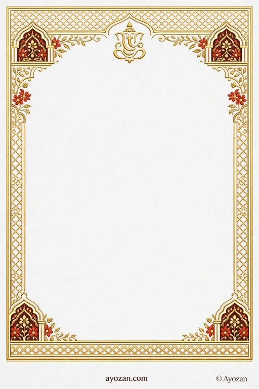 Rajasthani Wedding · Ornate — Rajasthani Hindu Ornate Wedding invitation card design from Ayozan