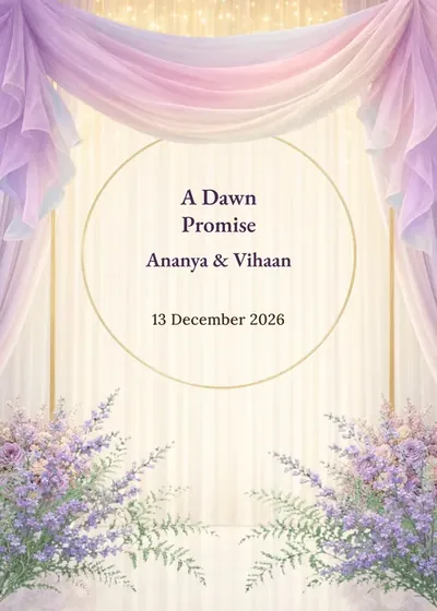Lavender Dawn Mandap — Engagement design