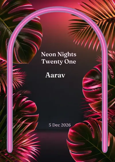 Neon Nights — Birthday design