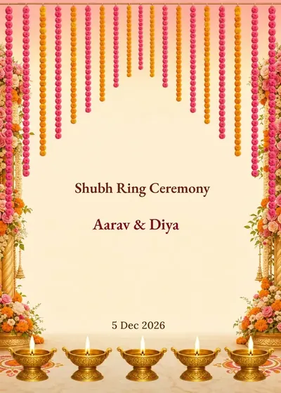 Ring Ceremony Mandap — Engagement design
