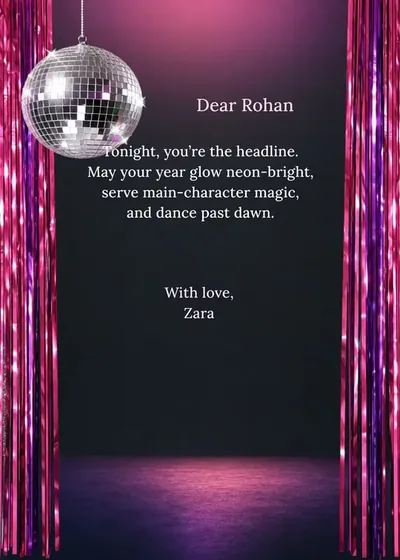 Disco Neon — Birthday design