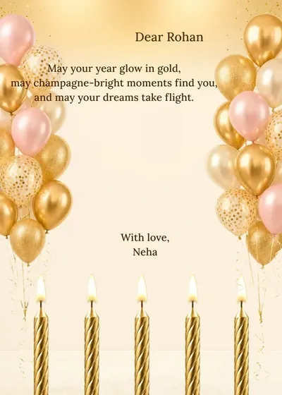 Golden Balloons — Birthday design