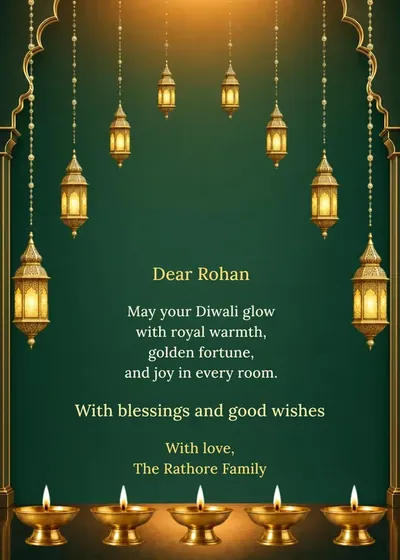 Emerald Jharokha — Diwali design