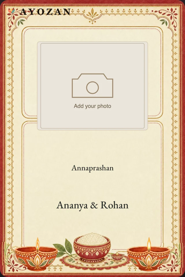 Our First Rice — Annaprashan Invitation