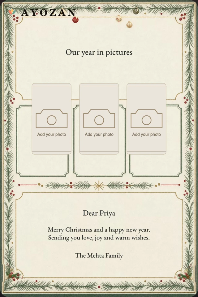 Our Year in Pictures — Photo Christmas Greeting