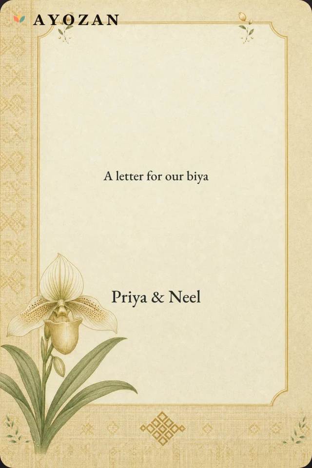 A Letter for Our Biya — Assamese Biya Wedding Invitation