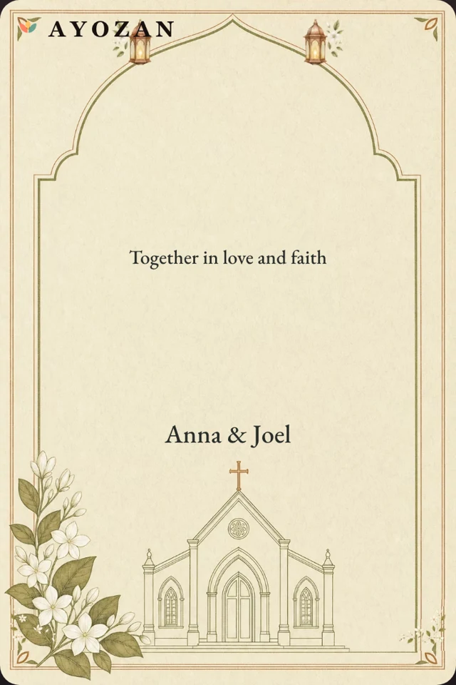 Jasmine Chapel — Jasmine Christian Wedding Invitation