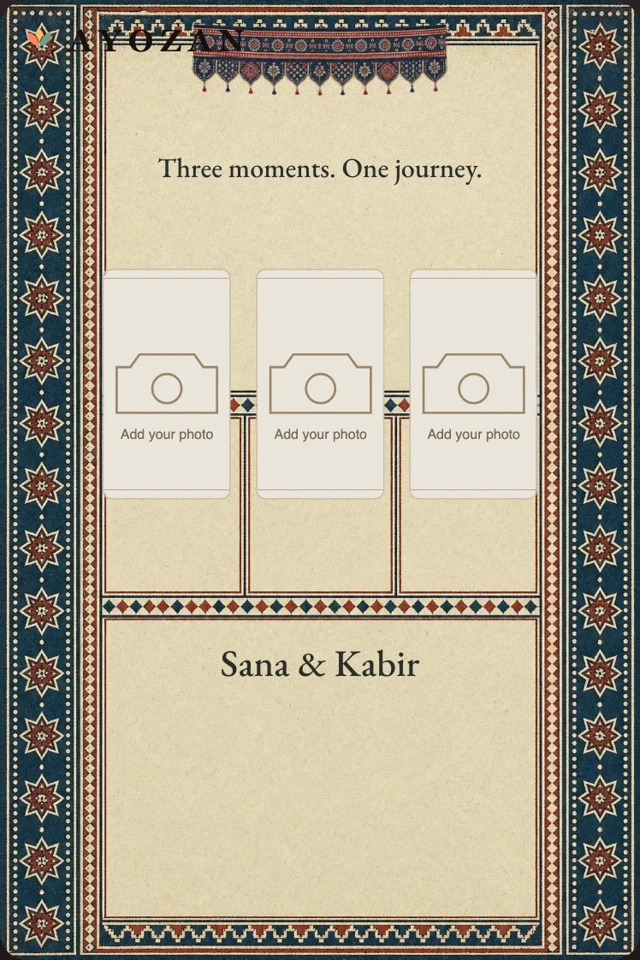 Ajrakh, Our Way — Ajrakh Photo Wedding Invitation