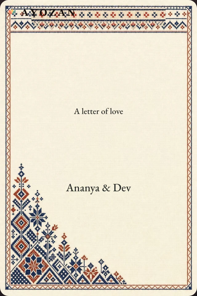 Kasuti Letter — Kannada Kasuti Wedding Invitation