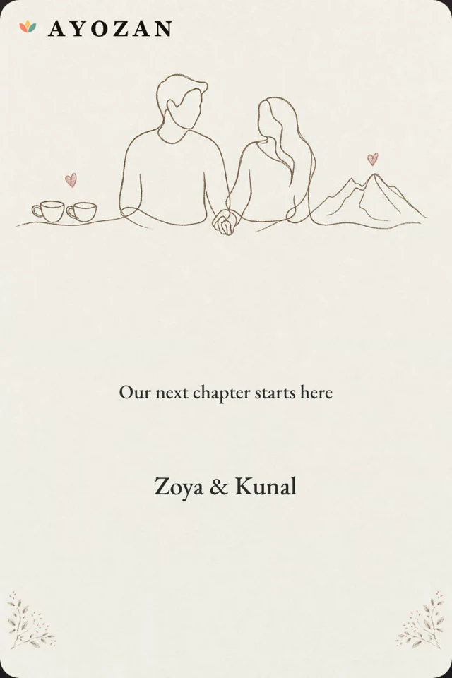 Our Story in Lines — Line Drawing Wedding Invitation