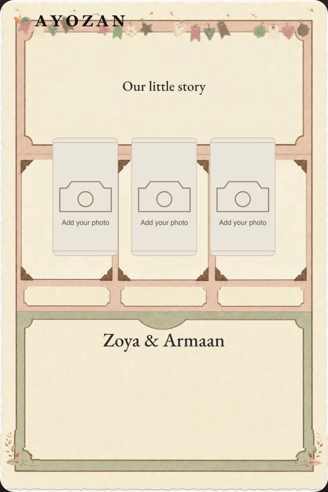 Our Little Story — Photo Story Wedding Invitation